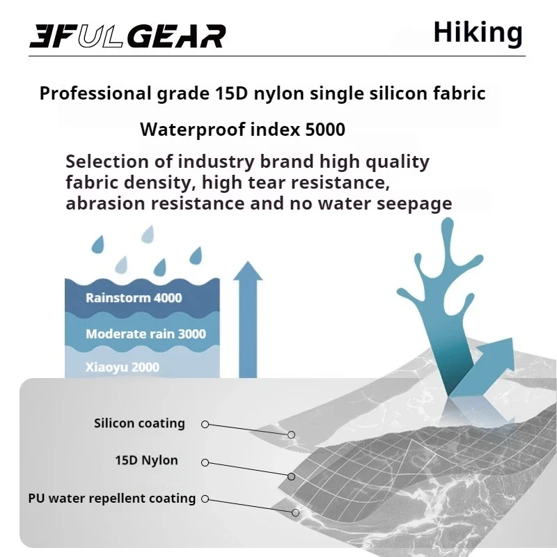 3F 15D Ultralight 2 Person Tunnel Tent - Image 3