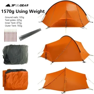 3F Ul Puffer 2 Person Ultralight 15D Tent 4 Season