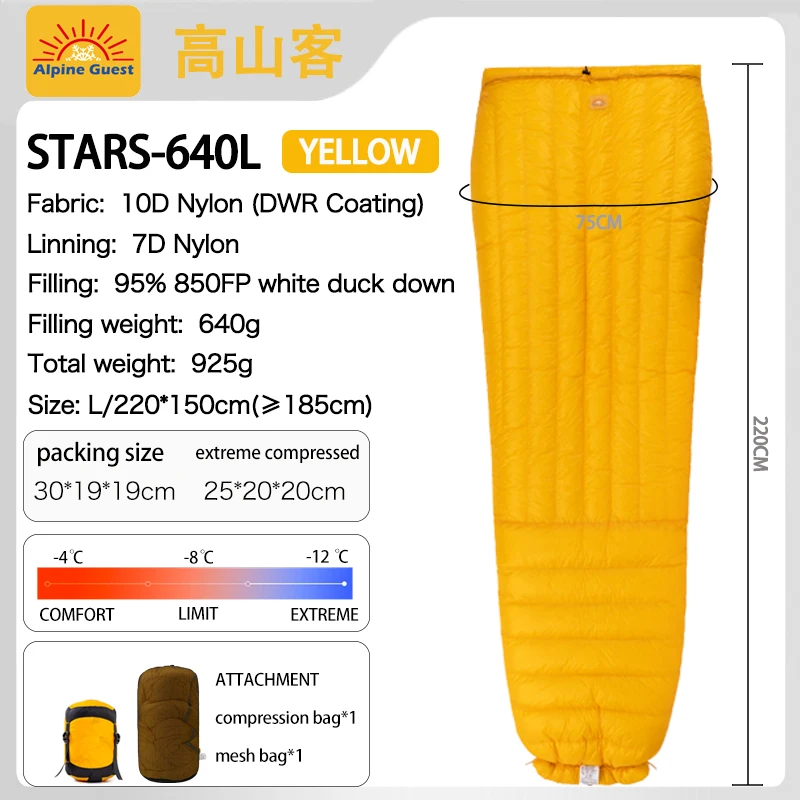 Alpine Guest Ultralight Duck Down 850FP Sleeping Bag - Image 22