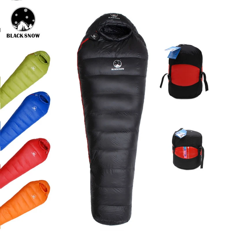Black Snow Down Filled 4 Seasons Sleeping Bag - Image 4