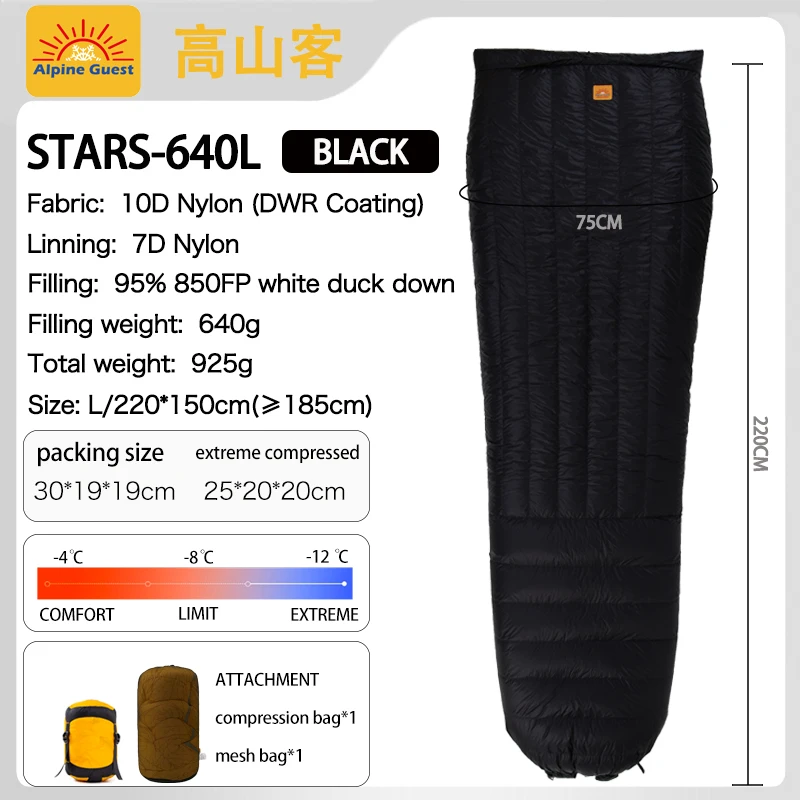 Alpine Guest Ultralight Duck Down 850FP Sleeping Bag - Image 23