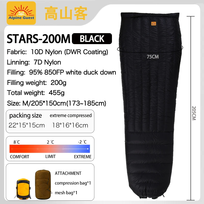 Alpine Guest Ultralight Duck Down 850FP Sleeping Bag - Image 13